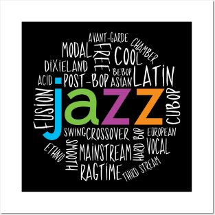 Creative Jazz Design with Jazz Genres Posters and Art